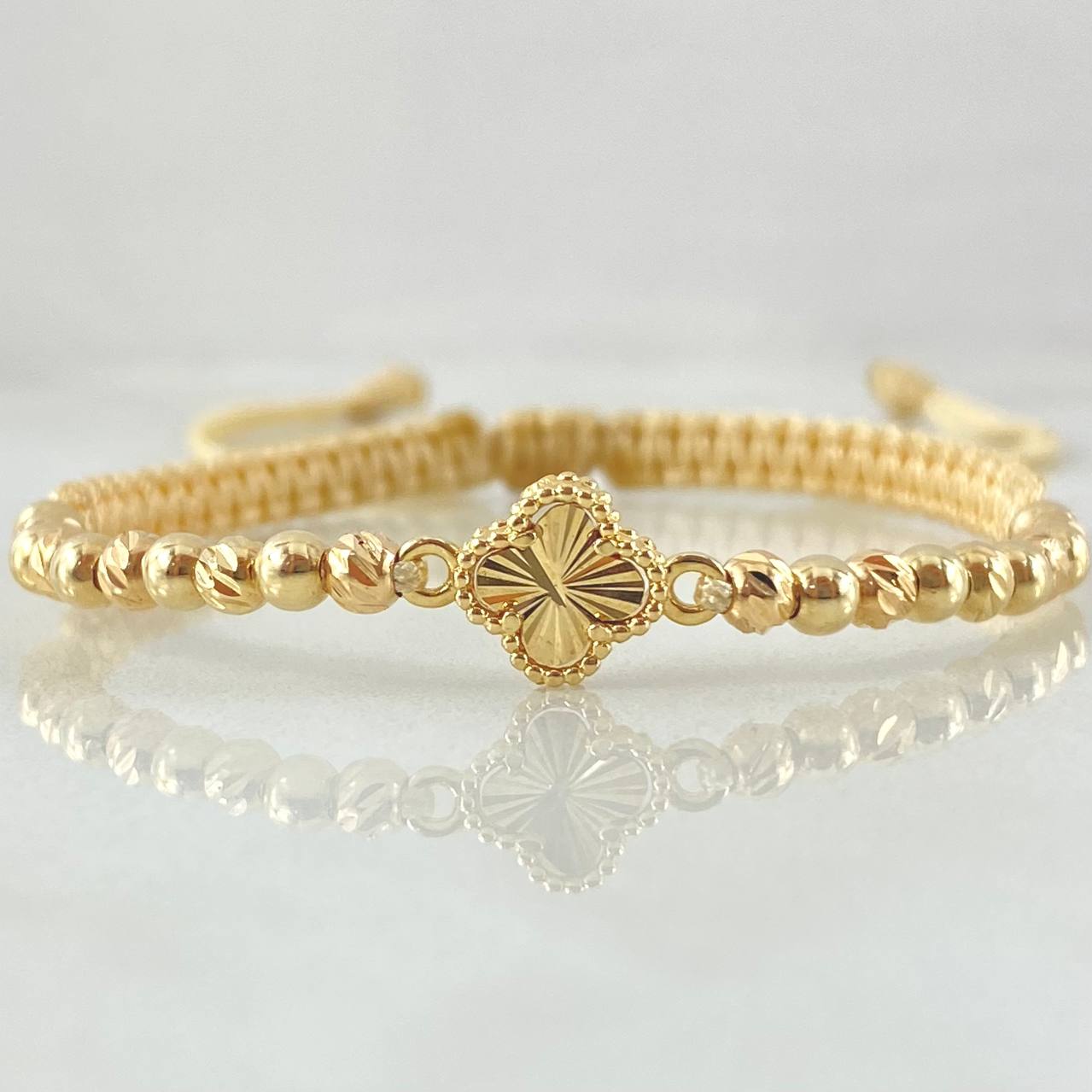 Beige Bracelet Charm Clover 1.95gr / 18K Yellow Gold *
