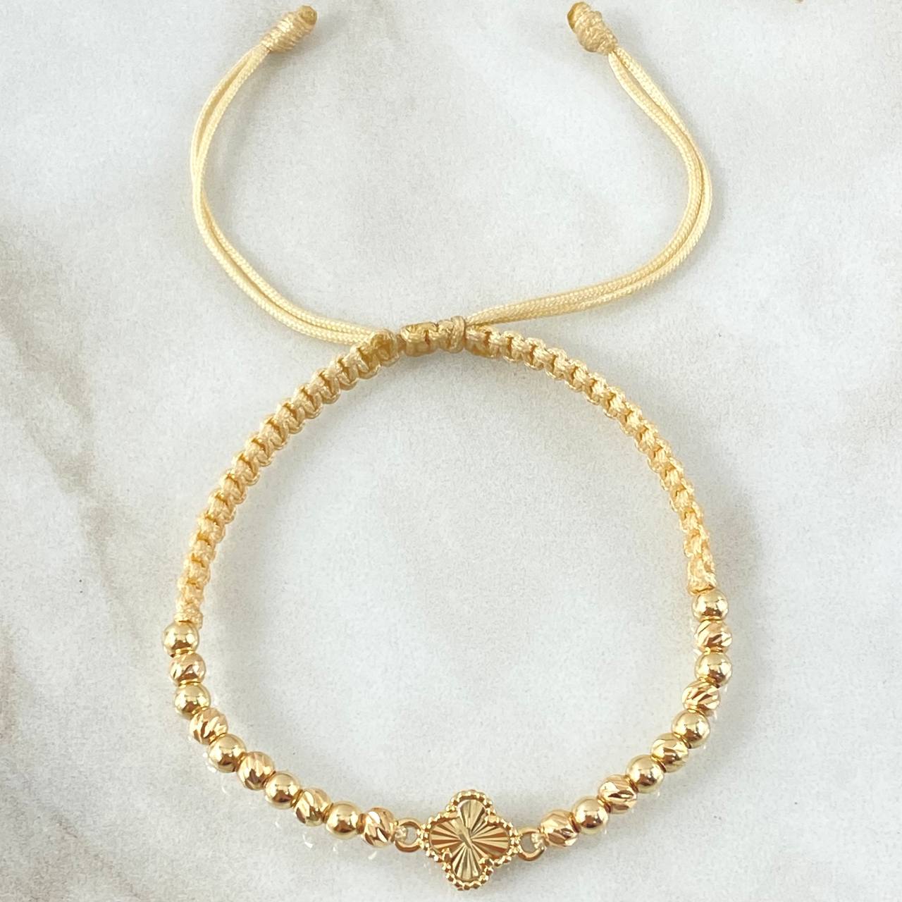 Beige Bracelet Charm Clover 1.95gr / 18K Yellow Gold *