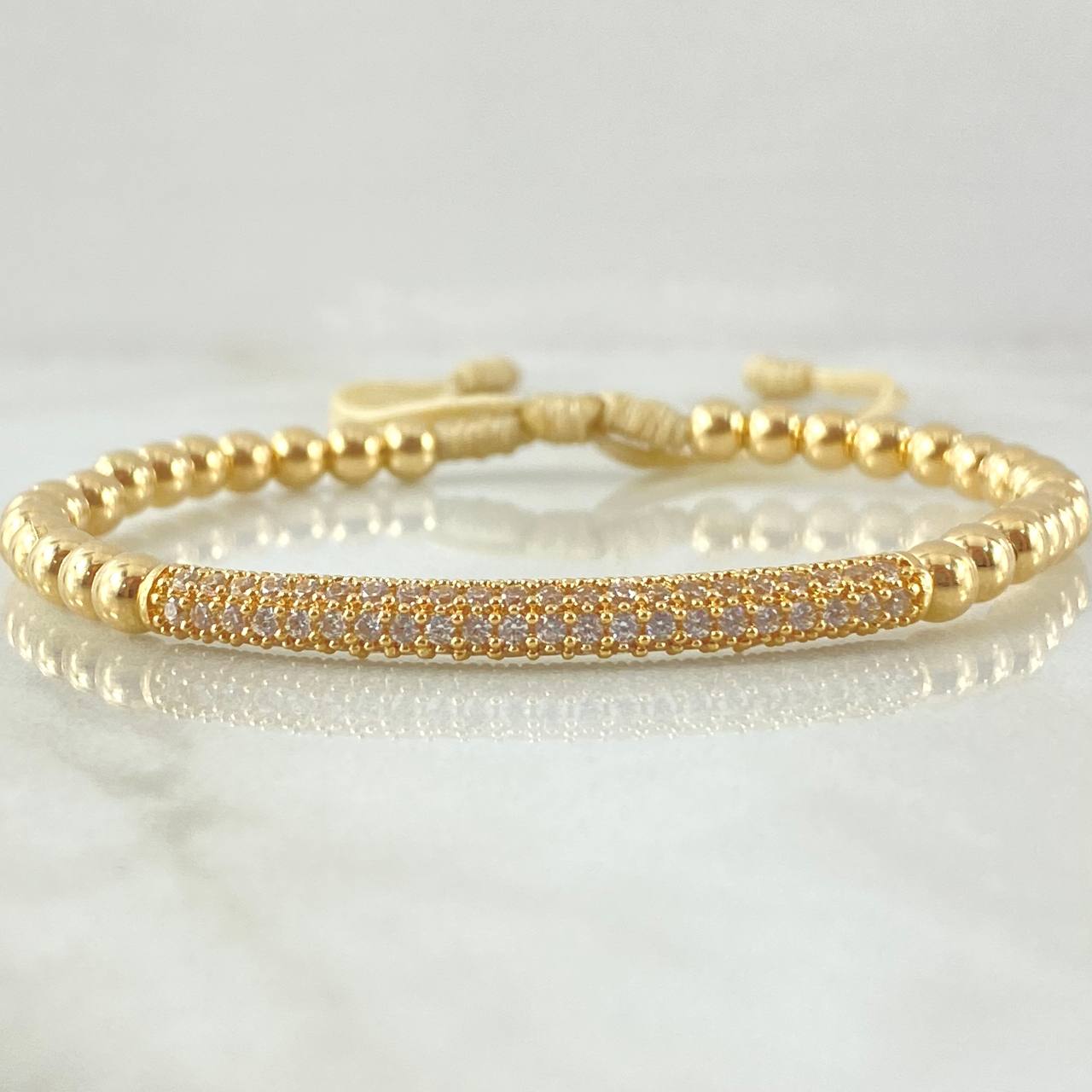 Beige Bracelet Charm Tube 5.35gr / 18K Yellow Gold *