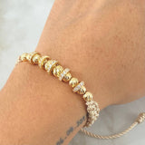 Beige Bracelet Charms Hoops 4.3gr / 18K Yellow Gold