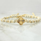 Beige Bracelet Charm Clover 2.15gr / 18K Yellow Gold *