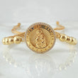 Golden Bracelet Charm Virgin of Carmen 5.5gr / 18K Yellow Gold *