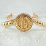 Golden Bracelet Charm Virgin of Carmen 5.5gr / 18K Yellow Gold *