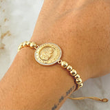 Golden Bracelet Charm Virgin of Carmen 5.5gr / 18K Yellow Gold *