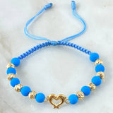 Light Blue Bracelet Charm Dolphins 1.65gr / 18K Yellow Gold *