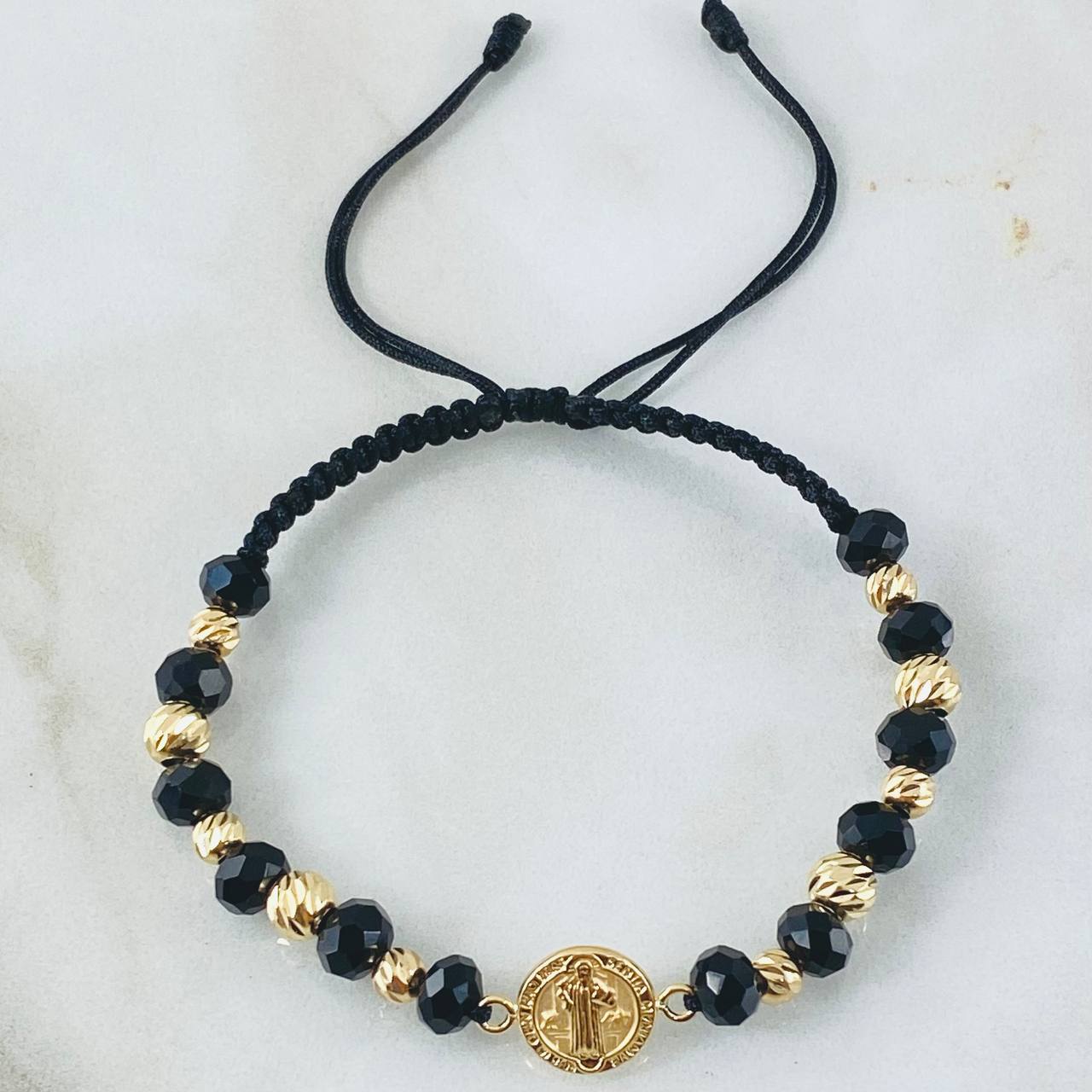 Black Bracelet Charm San Benito 1.8gr / 18K Yellow Gold *