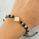 Black Bracelet Charm San Benito 1.8gr / 18K Yellow Gold *