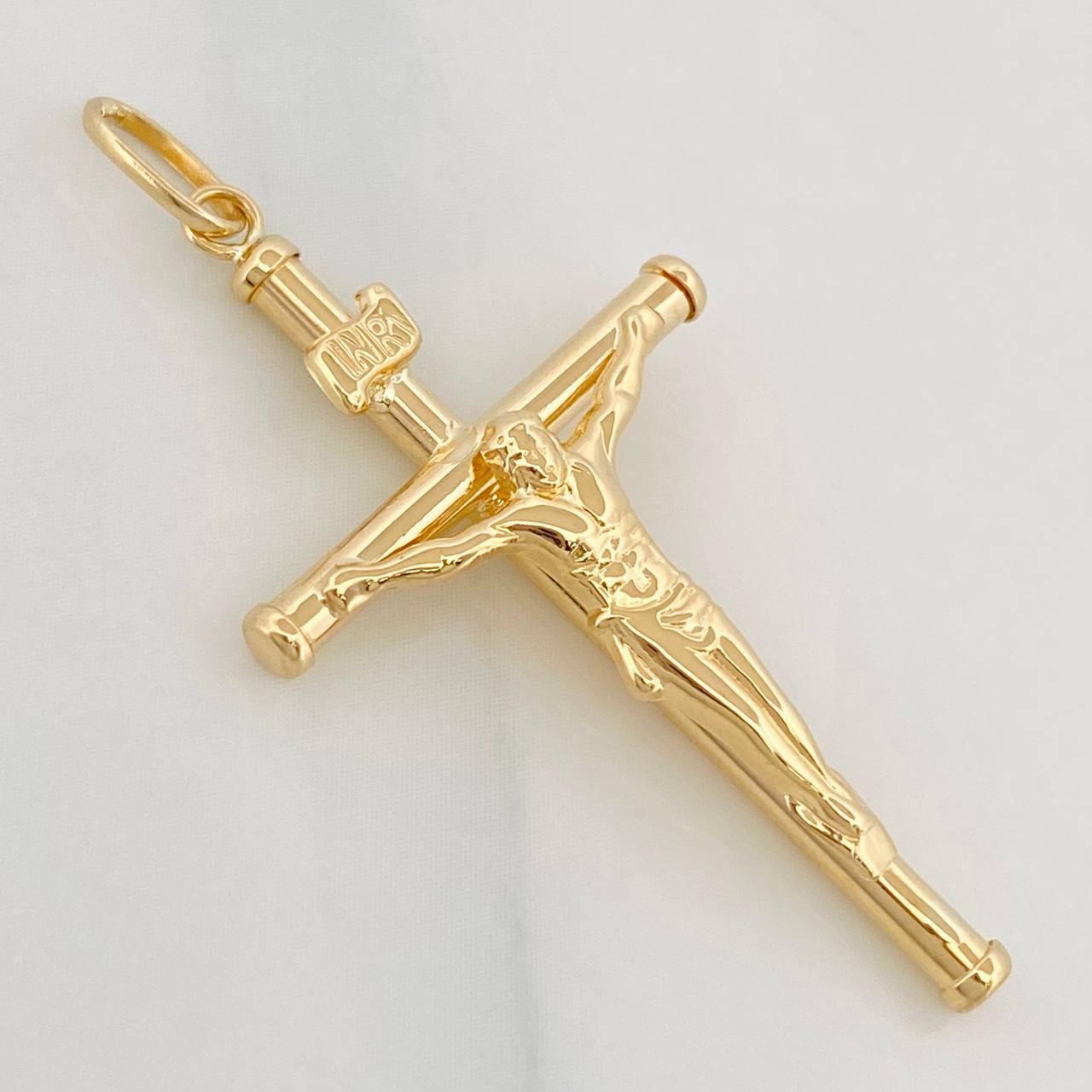 Dije Cruz Cristo 1.5g / 1 3/4 in Oro Amarillo 18K