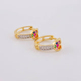 Hoop Earrings Heart Dense 2.25g / 1/2 in 18K Yellow Gold