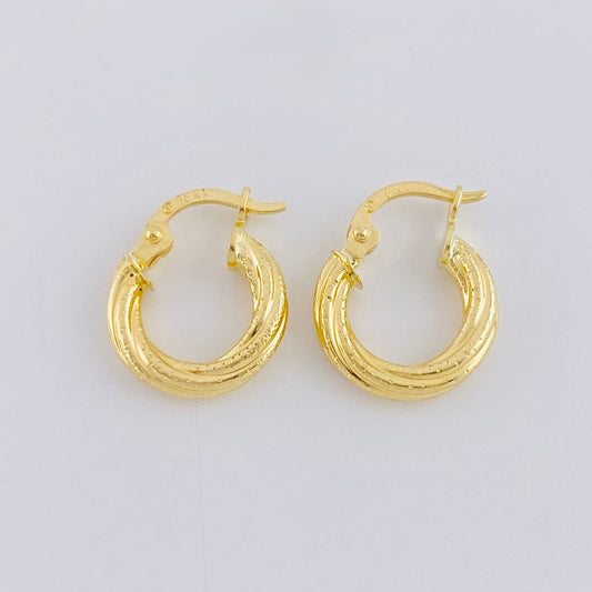 Hoop Earrings Boutique 1.4 g / 1 in Yellow Gold 18K