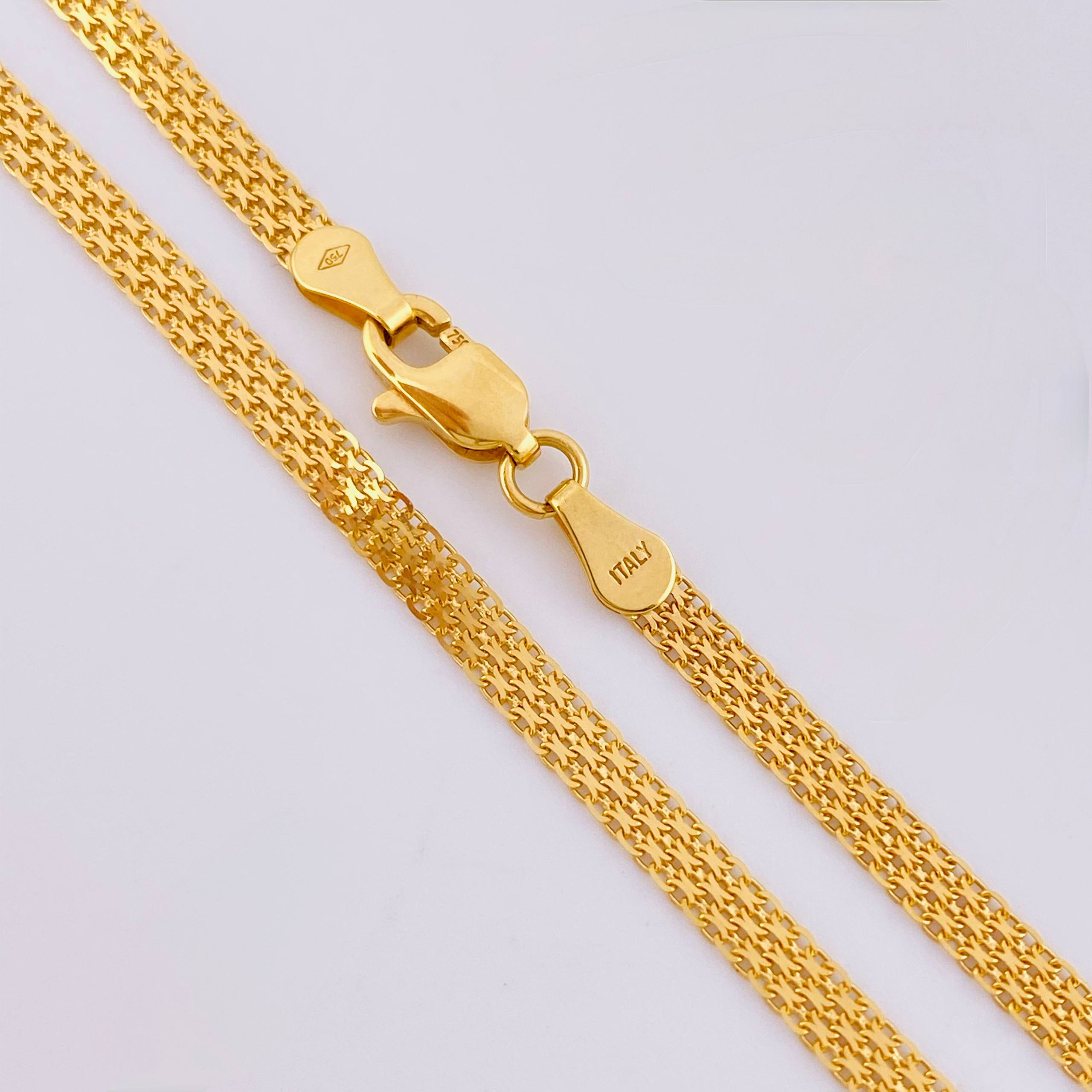 Bismark Chain 8.1gr / 23 1/2 in / 4.6mm Yellow Gold +1 18K ©
