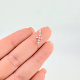 Mini Cross Diamonds Pendant 8pts 0.35gr / 1/2 in / 18K White Gold *