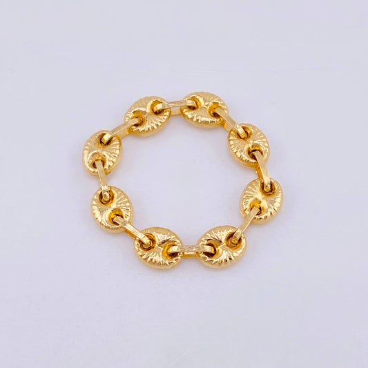 Anillo Gc Diamantado 0.7gr / T4 1/4 / 3.3mm Oro Amarillo 18K *