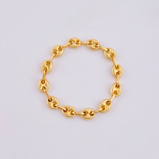 Anillo Gc Diamantado 1.35gr / T16 1/2 / 4mm Oro Amarillo 18K *