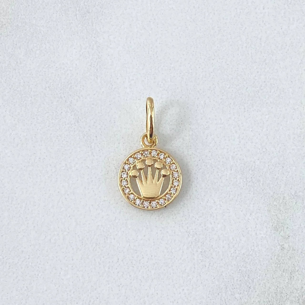 Pendant Medal Crown 0.7 g / 3/4 in Yellow Gold 18K