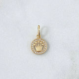 Pendant Medal Crown 0.7 g / 3/4 in Yellow Gold 18K