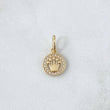 Dije Circulo Corona RX  0.8gr / 1.5cm / Circones Blancos Oro Amarillo 18K ©
