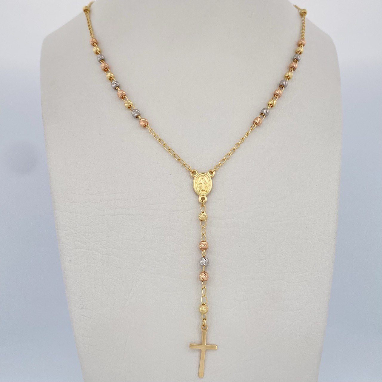 Miraculous Virgin Rosary 5.9gr / 50.3cm / Three 18K Golds &
