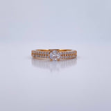 Solitaire Ring Bridge 3.3gr / T7 1/4 / White Zirconia 18K Gold &