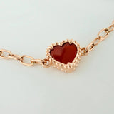 Clover Bracelet Box 3.35gr / 7 in / 2mm Rose Gold Nac.Esp. 18K $