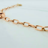Clover Bracelet Box 3.35gr / 7 in / 2mm Rose Gold Nac.Esp. 18K $