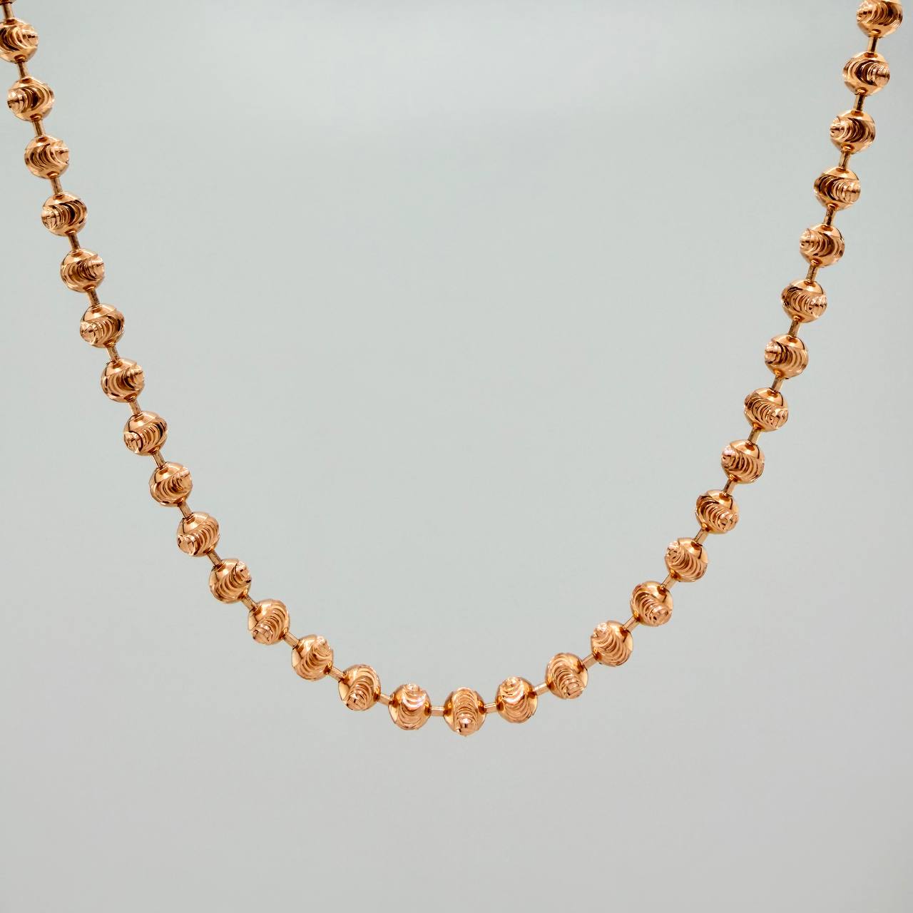 Cadena Militar 12gr / 20 in / 3mm Oro Rosa Nac.Esp. 18K $