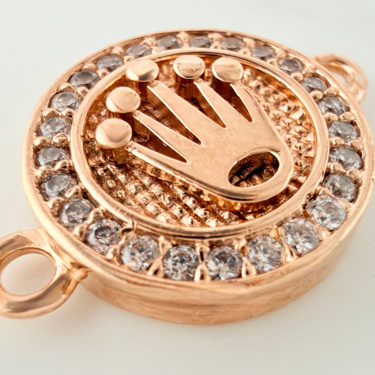 Herraje Corona 2.9gr / 3/4 in / Oro Rosa 18K %