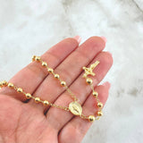Miraculous Virgin Rosary 13.35gr / 50cm / 4mm-5mm Bead Polished 18K Yellow Gold