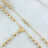Miraculous Virgin Rosary 13.35gr / 50cm / 4mm-5mm Bead Polished 18K Yellow Gold