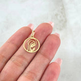 Pendant Virgin Mary 1.15gr / 2.1cm / Yellow Gold Silhouette 18K