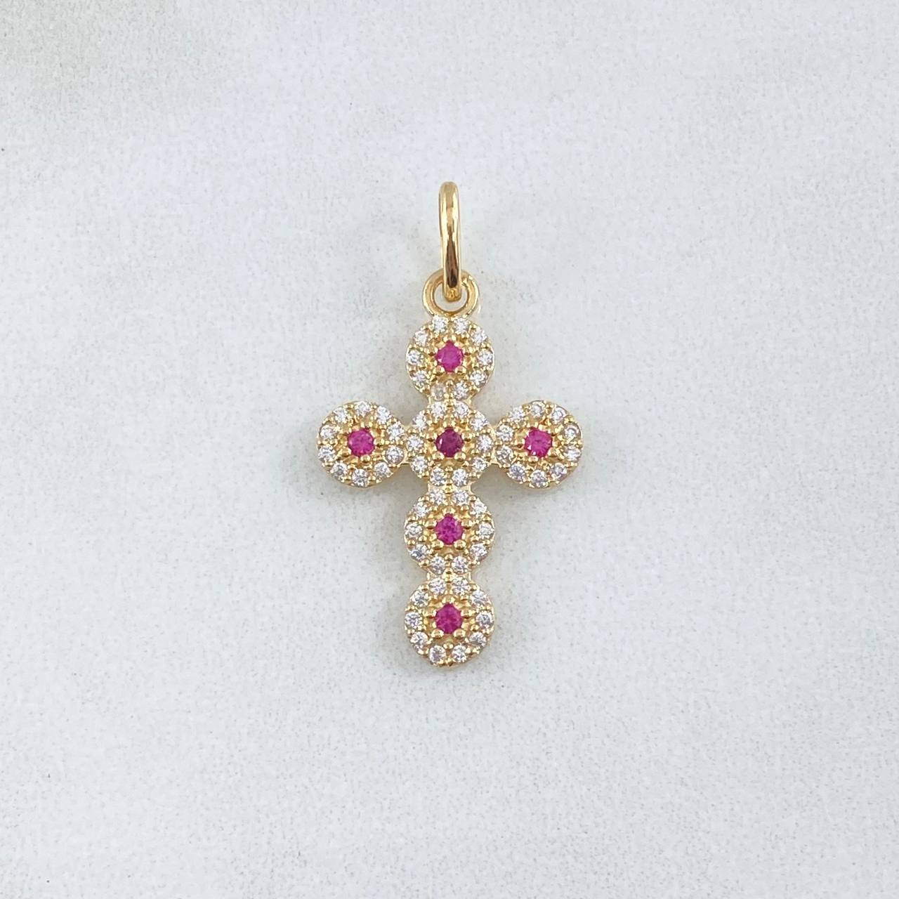 Dije Cruz Tupida 1.9gr / 1 in / Oro Amarillo 18K ©