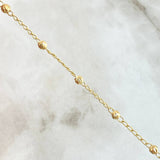 Pulso Denario Virgen Milagrosa 2.25gr / 18.5cm / 3mm Diamantado Oro Amarillo 18K *