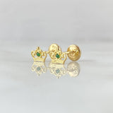 Topos Corona Real 0.7gr / 4.8mm Circon Verde Oro Amarillo 18K