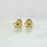 Topos Corona Real 0.7gr / 4.8mm Circon Verde Oro Amarillo 18K