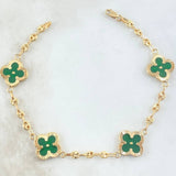 Bracelet GC Clover Green 5.35gr / 7.5in / 18K Gold