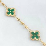Bracelet GC Clover Green 5.35gr / 7.5in / 18K Gold