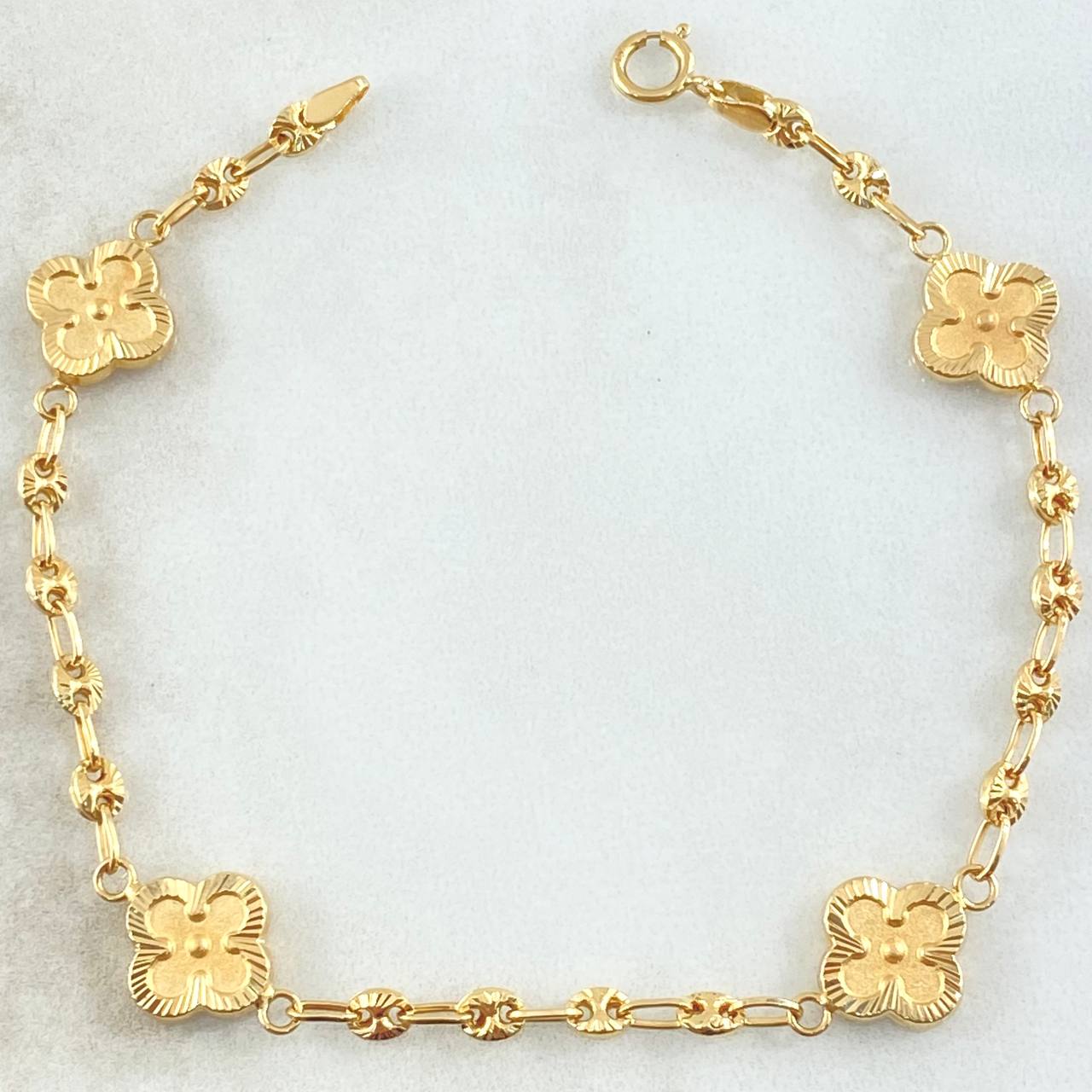 Bracelet GC Clover Golden 4.35gr / 7.5in / 18K Yellow Gold *