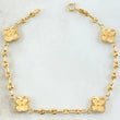 Bracelet GC Clover Golden 4.35gr / 7.5in / 18K Yellow Gold *