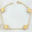 Pulso Trebol Dorado 3.2gr / 18.5cm / Oro Amarillo 18K ©