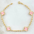 Clover Bracelet Rosy 4.7gr / 7.3in / 18K Gold +0$