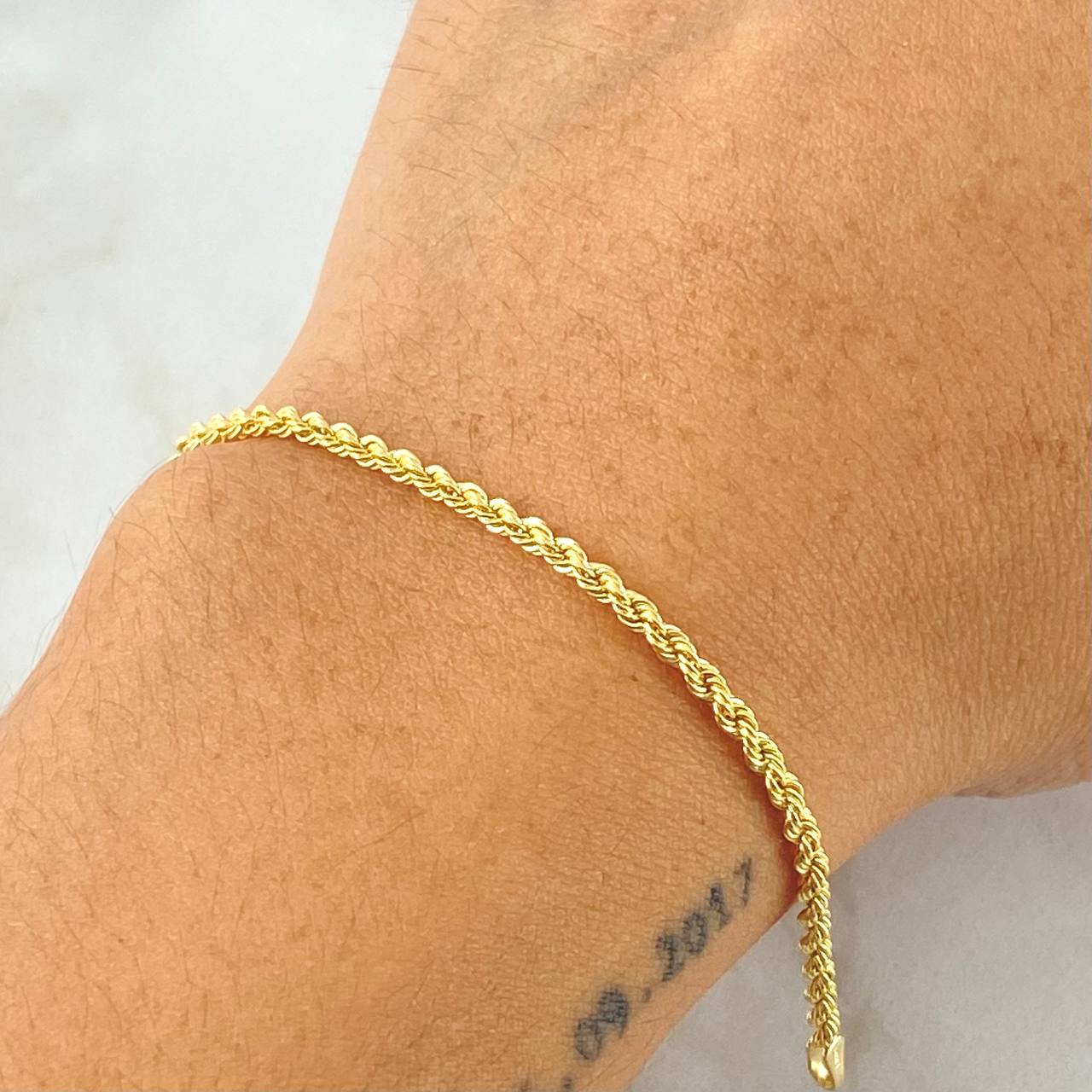 Rope Bracelet 1.2gr / 19cm / 18K Yellow Gold +3