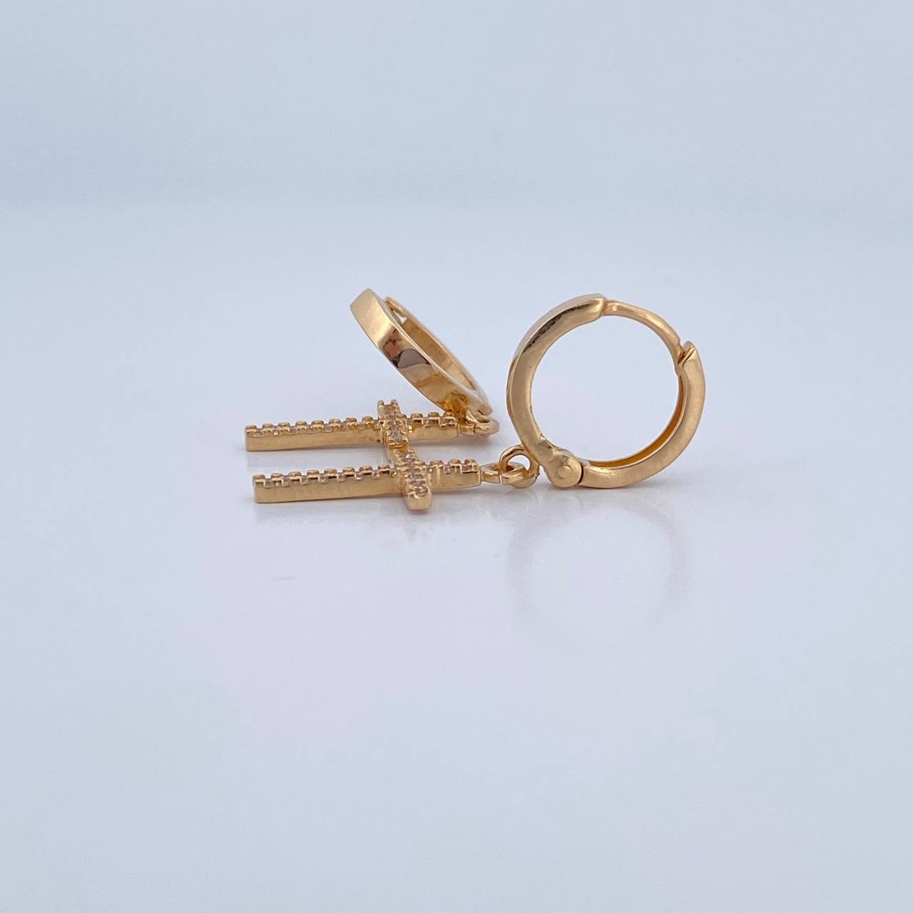 Candongas Cruz 3.25gr / Oro Amarillo 18K &