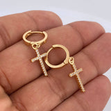 Candongas Cruz 3.25gr / Oro Amarillo 18K &