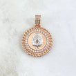 Pendant Cuban Lion Medallion 7.6gr / 3.1cm / Relief White Zirconia Two-tone 18K White and Rose Gold ©