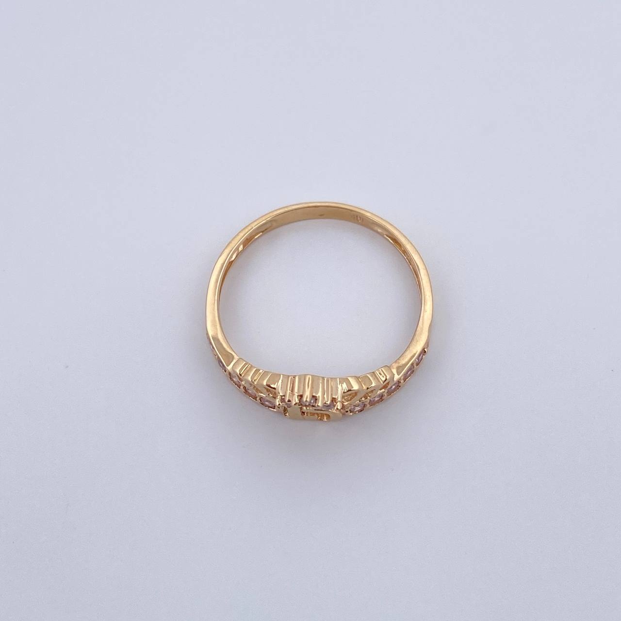 Anillo Tiara 15s 2.25gr / T7 / Circones Rosados Blancos Oro Amarillo 18K &