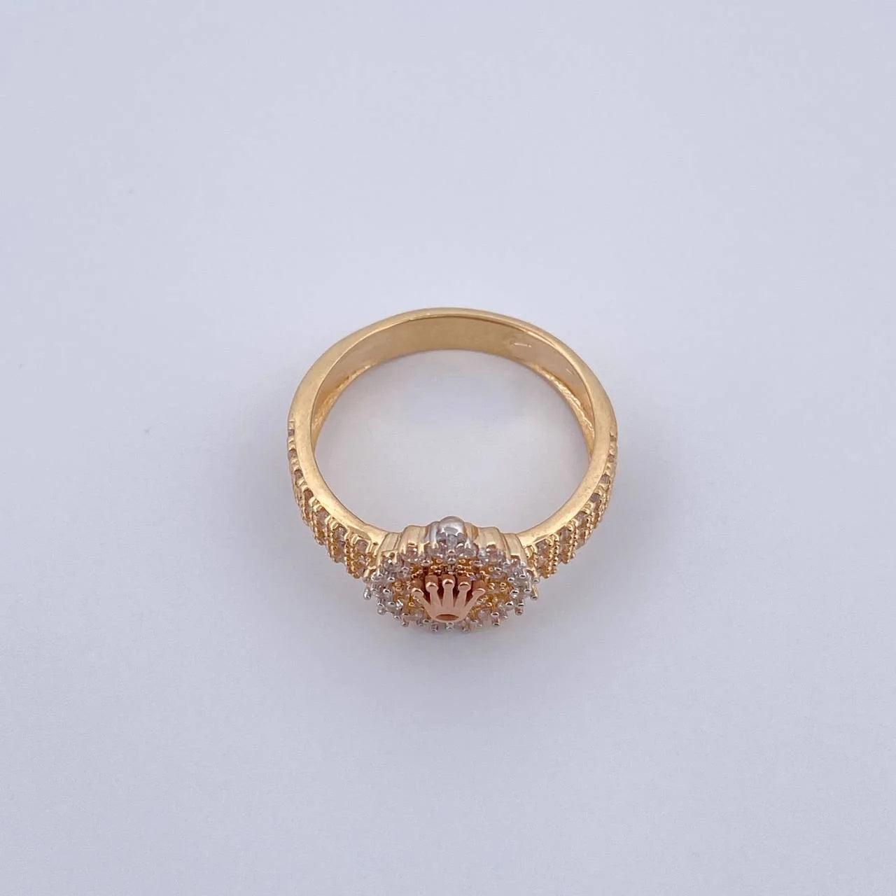 Ring Band Crown 3.3 g / T6 1/2 Two Yellow Rose Gold 18K