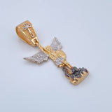 Pendant Saint Michael Archangel 5gr / 1.5in / Three 18K Gold &