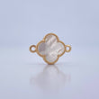 Charm Clover 1.75gr / 0.8in / White Mother-of-Pearl 18K Gold &