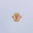 Herraje Virgen Guadalupe 1.15gr / 1.5cm / Circones Fucsias Verdes Blancos Oro Amarillo 18K &