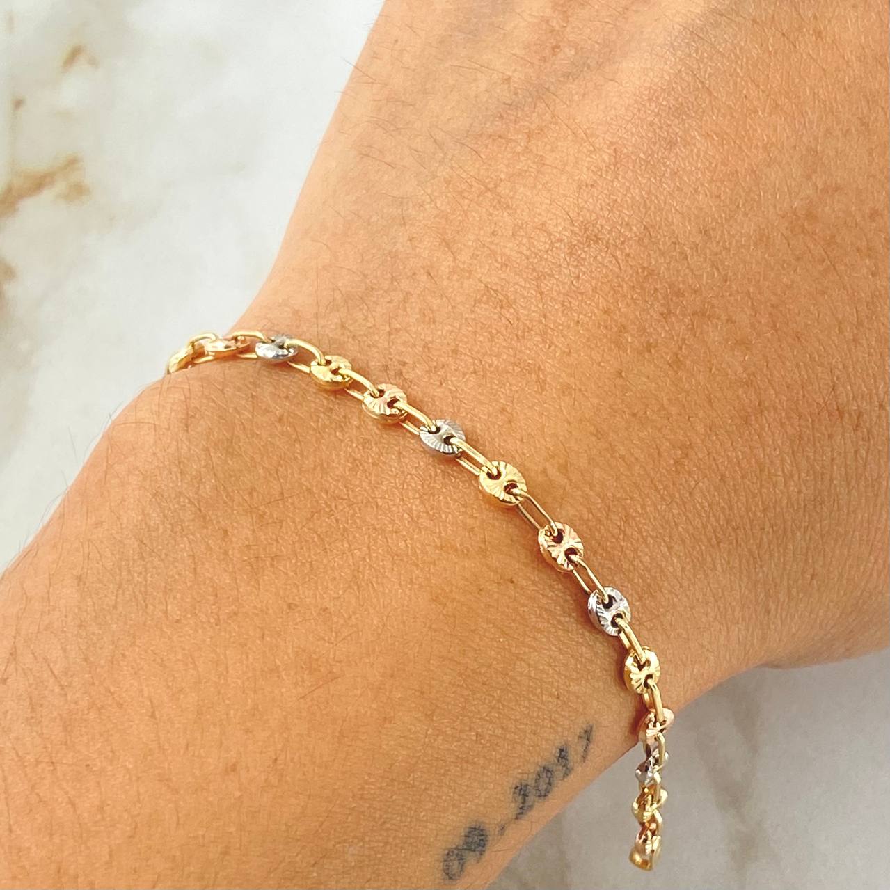 Bracelet GC 3.55gr / 19cm / Three 18K Golds